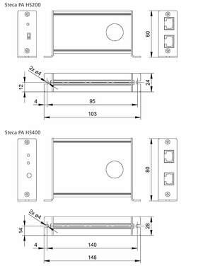 Steca PA HS200 400 technische Zeichnung