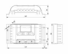 Steca PR 3030 technische Zeichnung